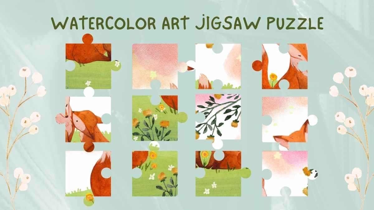 Watercolor Art Jigsaw Puzzle Tabletop Slides - slide 11