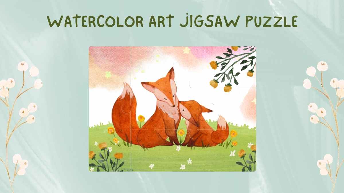 Watercolor Art Jigsaw Puzzle Tabletop Slides - slide 12