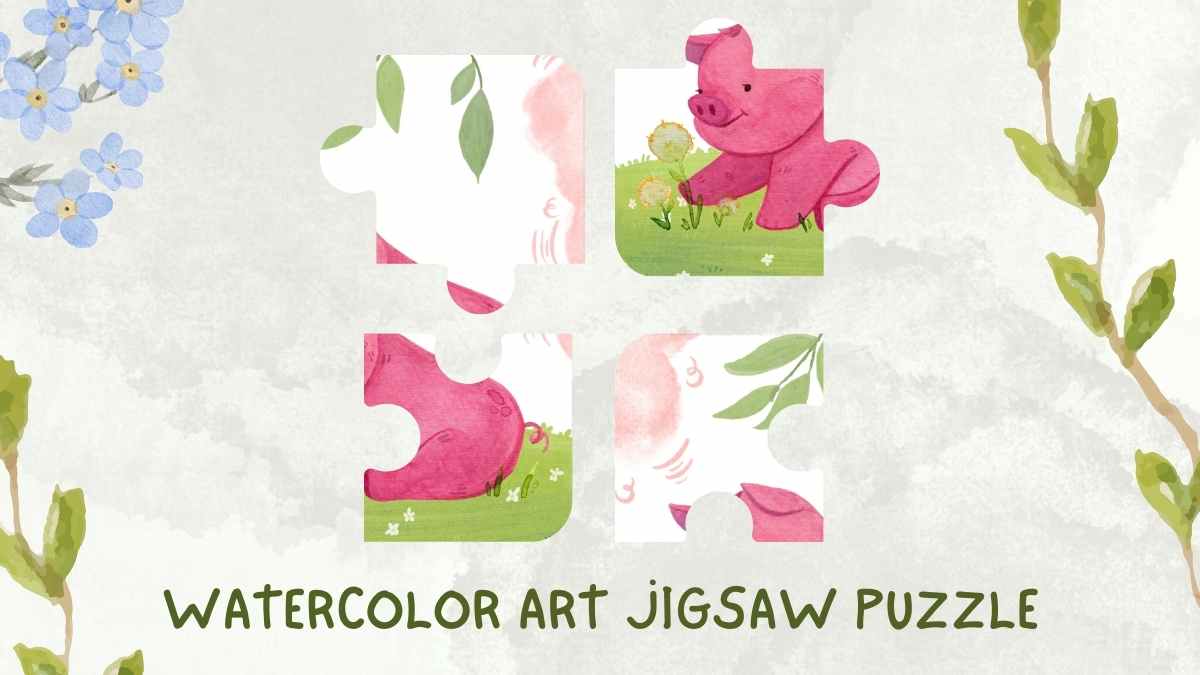 Watercolor Art Jigsaw Puzzle Tabletop Slides - slide 3