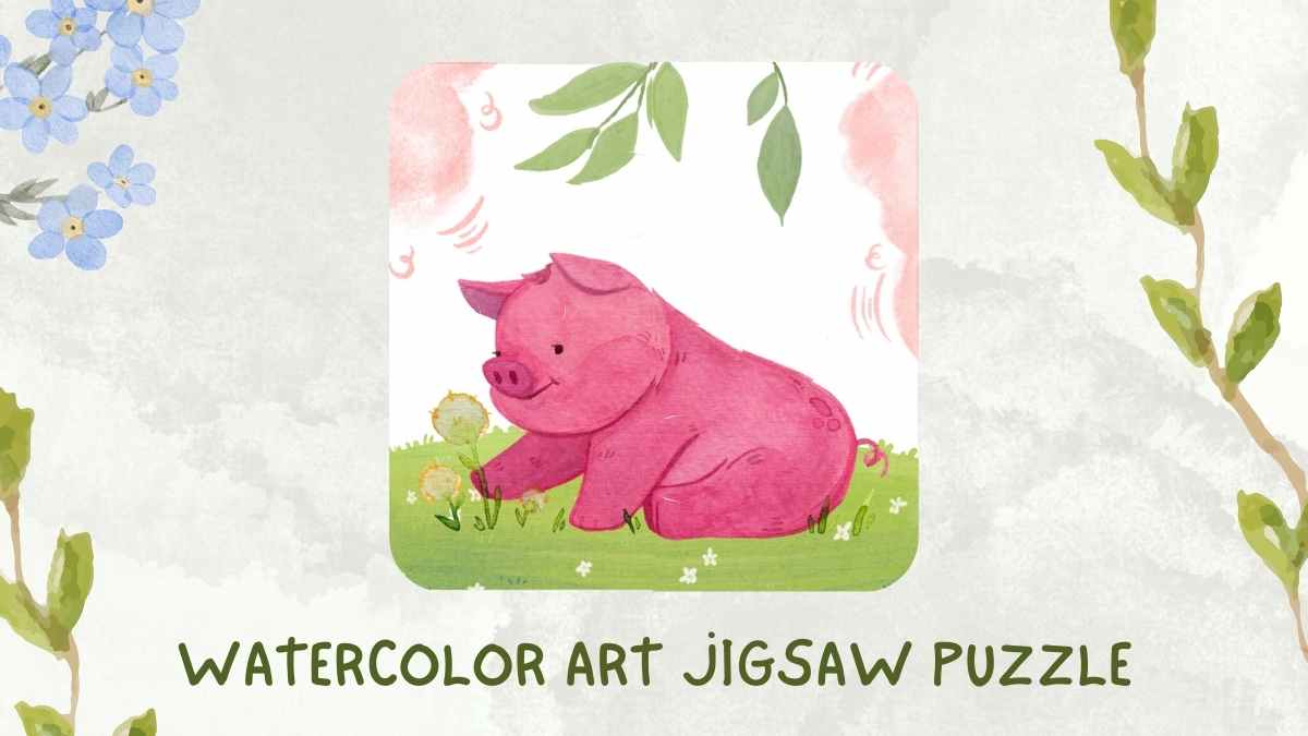 Watercolor Art Jigsaw Puzzle Tabletop Slides - slide 4