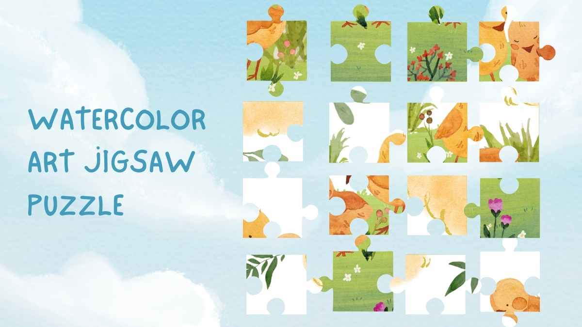 Watercolor Art Jigsaw Puzzle Tabletop Slides - slide 7