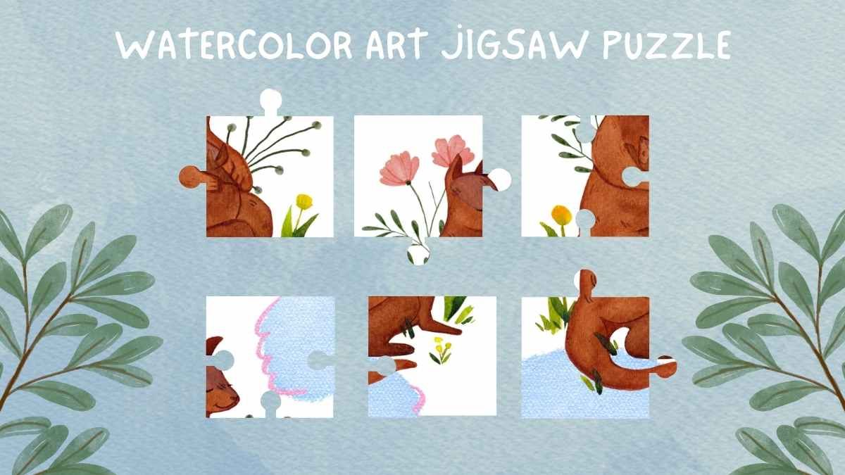 Watercolor Art Jigsaw Puzzle Tabletop Slides - slide 9