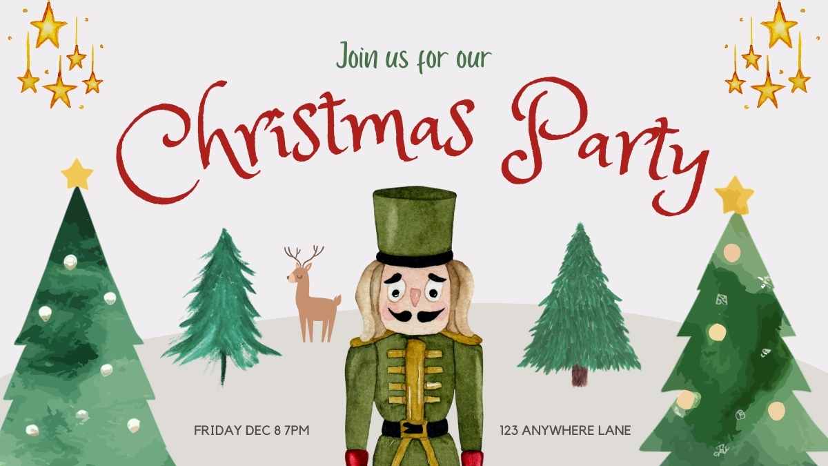 Watercolor Christmas Party Invitations - slide 14