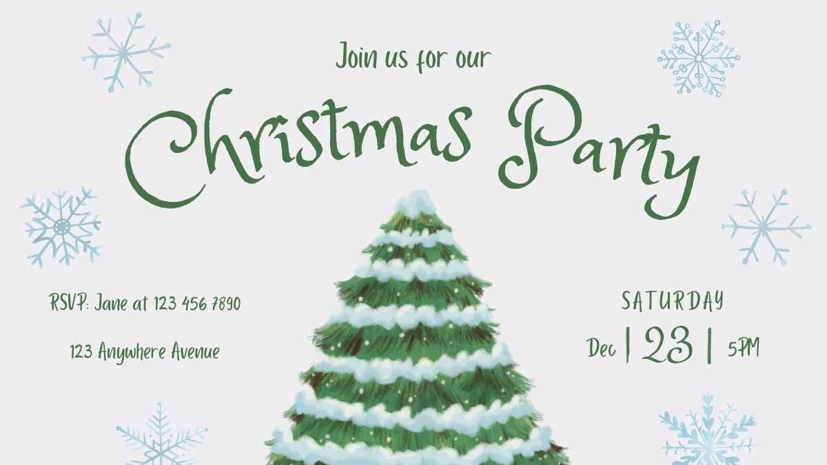 Watercolor Christmas Party Invitations - slide 3