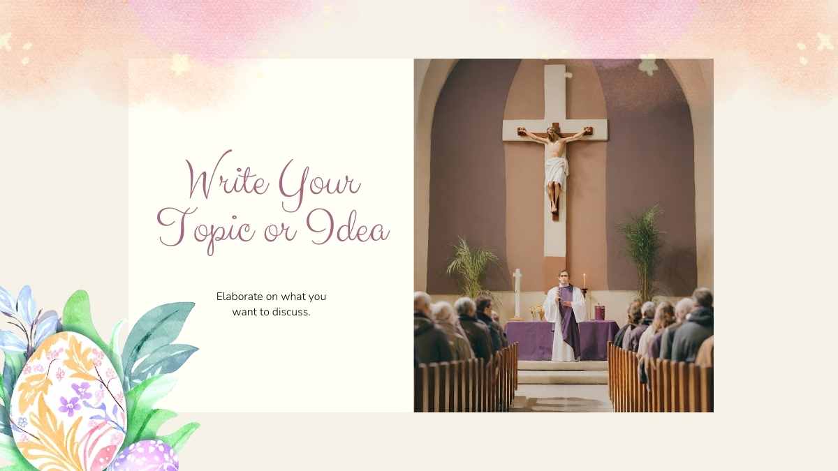 Watercolor Floral Lent Season Sermon Slides - slide 6