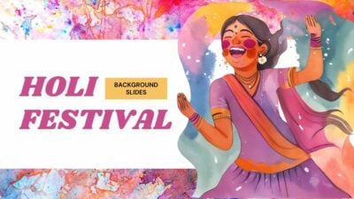 Watercolor Holi Background Slides