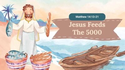 Watercolor Jesus Feeds The 5000 Slides