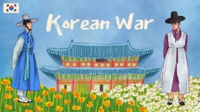 水彩の韓国戦争スライドレッスン