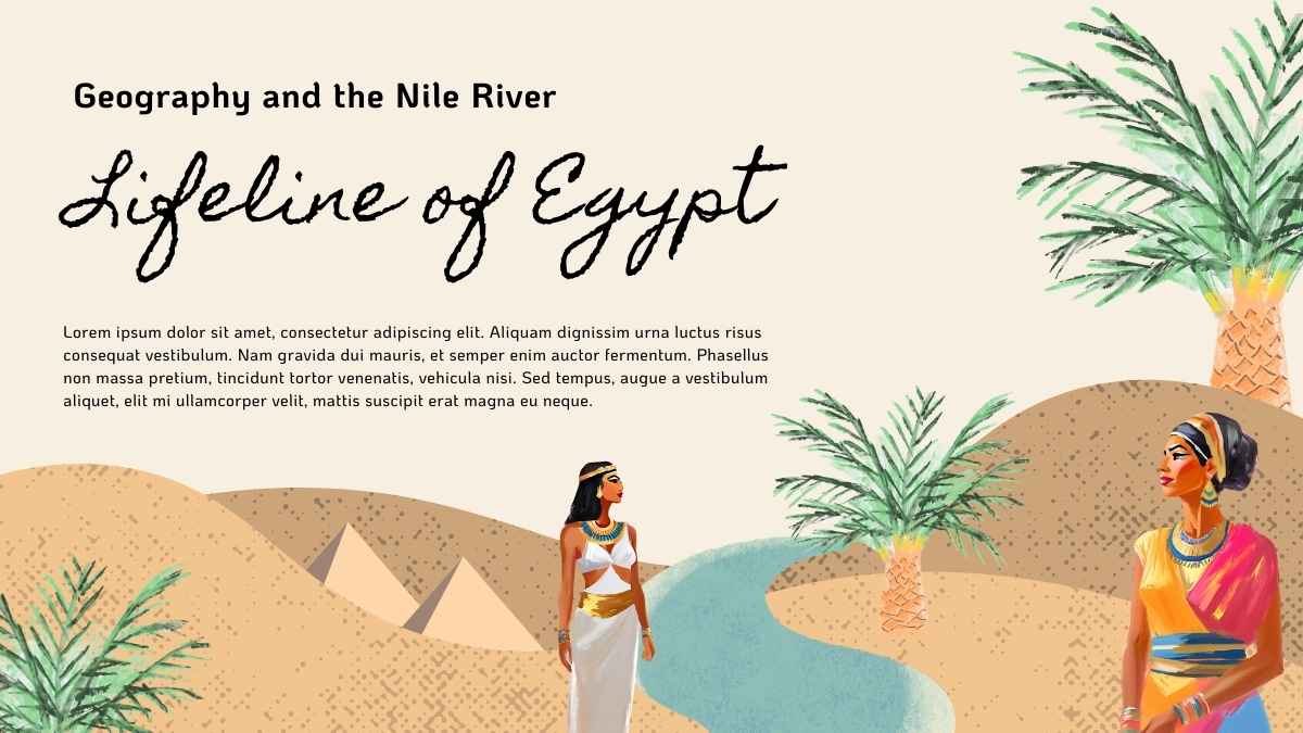 Watercolor Social Studies Egypt Slides - slide 3