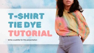 Watercolor T-Shirt Tie Dye Tutorial Slides