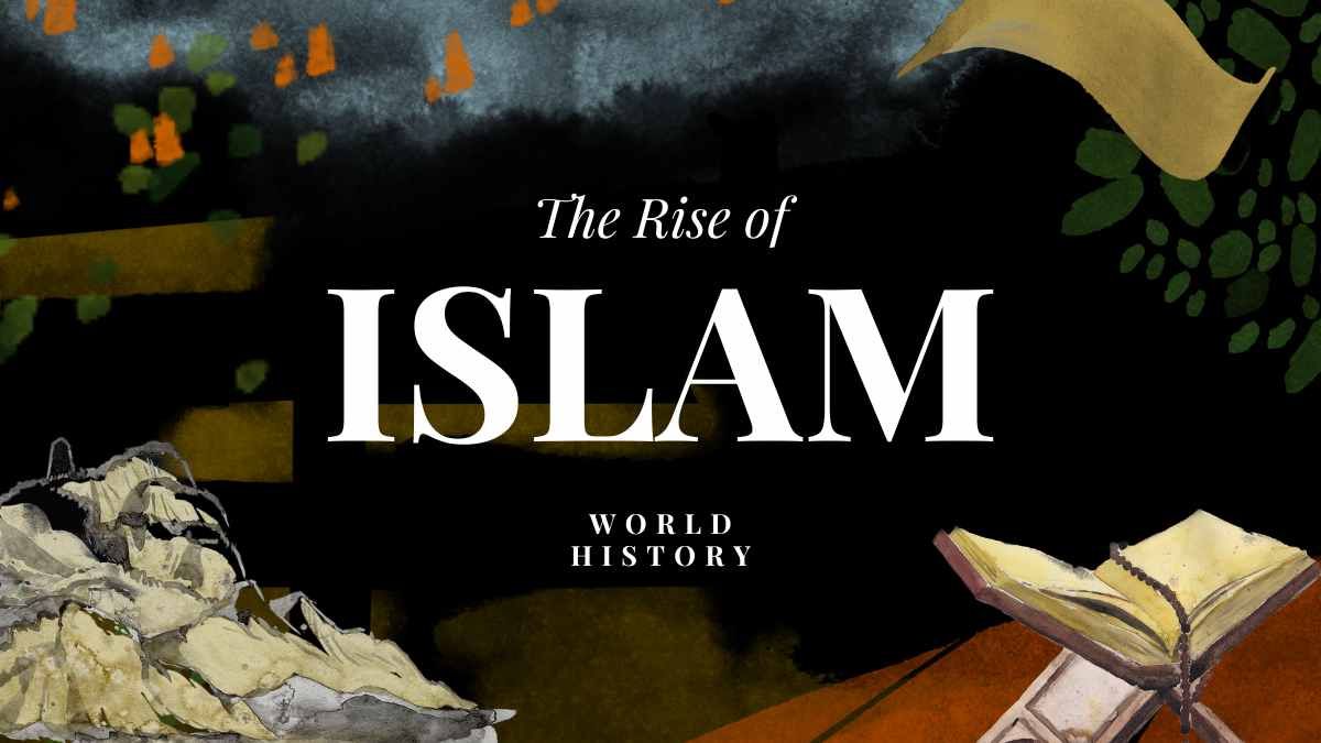 Watercolor The Rise of Islam World History - slide 1