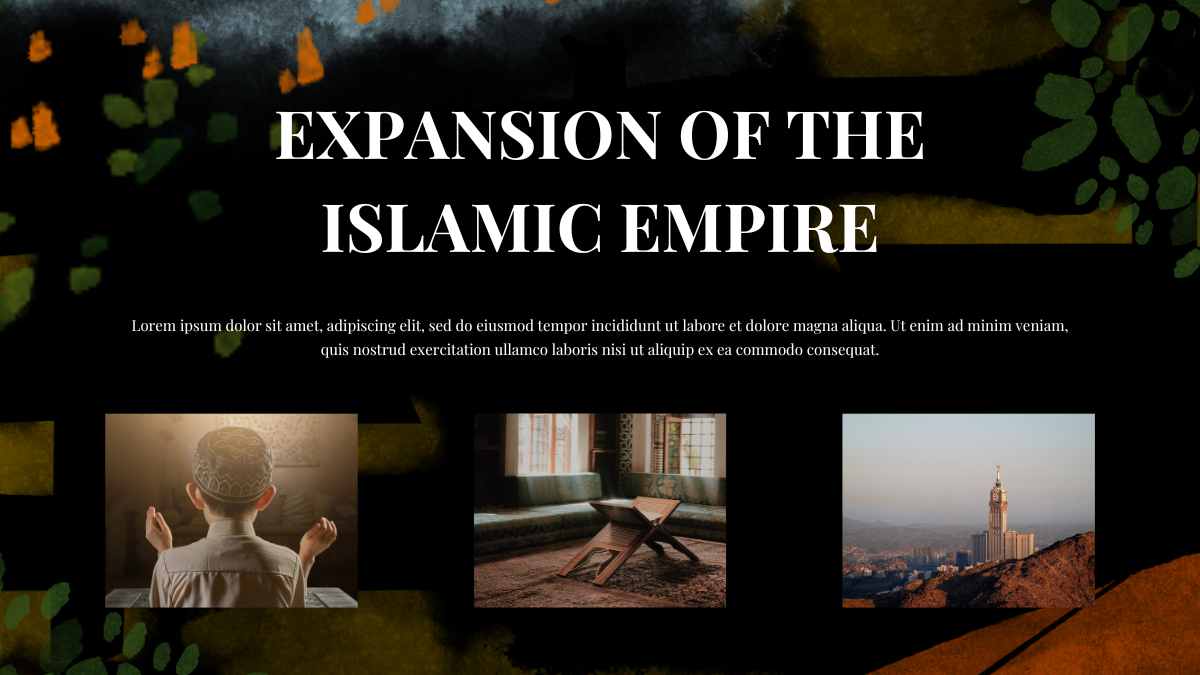 Watercolor The Rise of Islam World History - slide 15