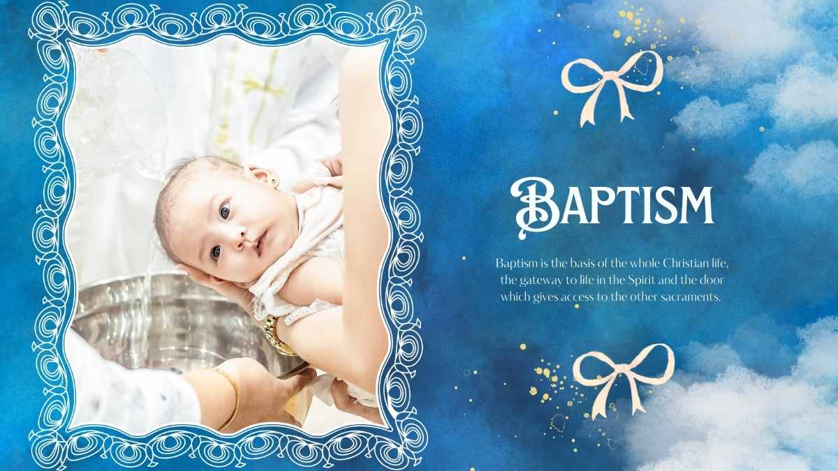 Watercolor The Sacrament of Baptism Lesson Slides - slide 4