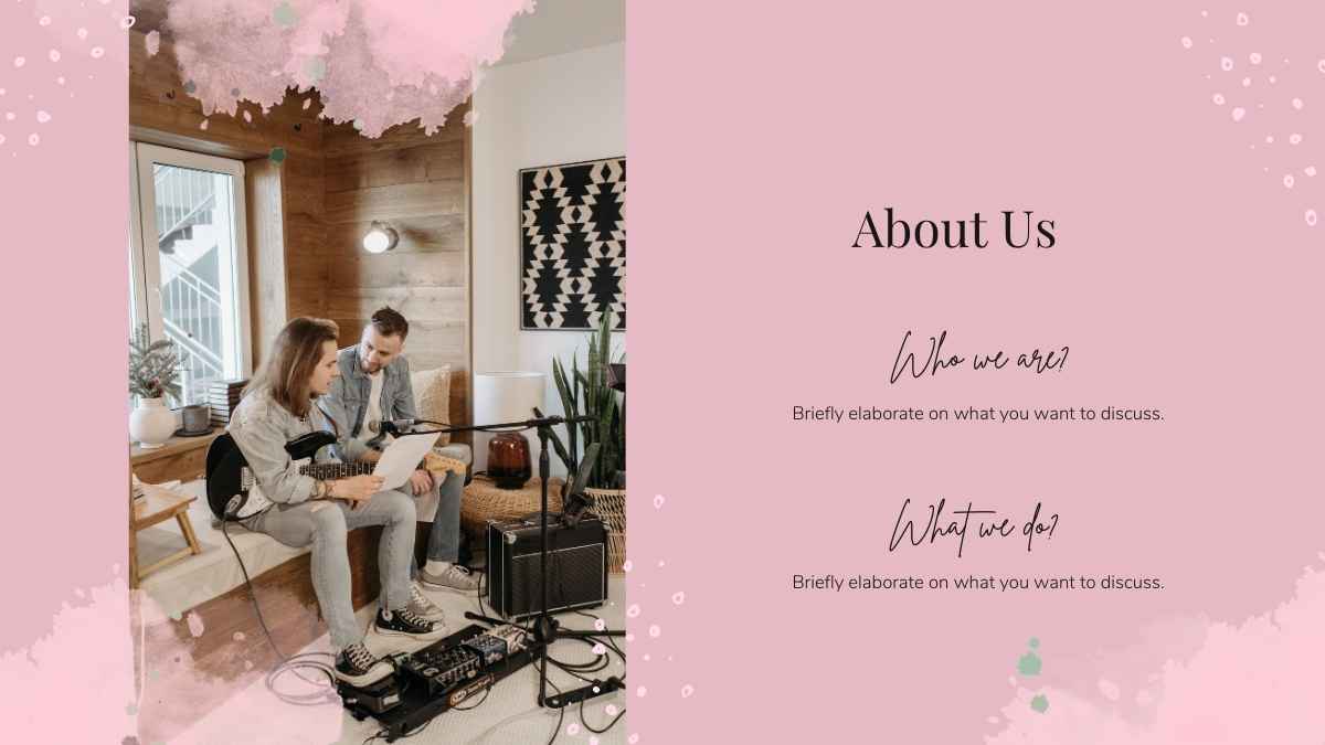 Wedding Band Portfolio Pink Elegant Business Slides - slide 8