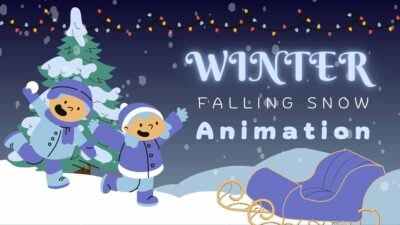 Winter Falling Snow Animation Background Slides