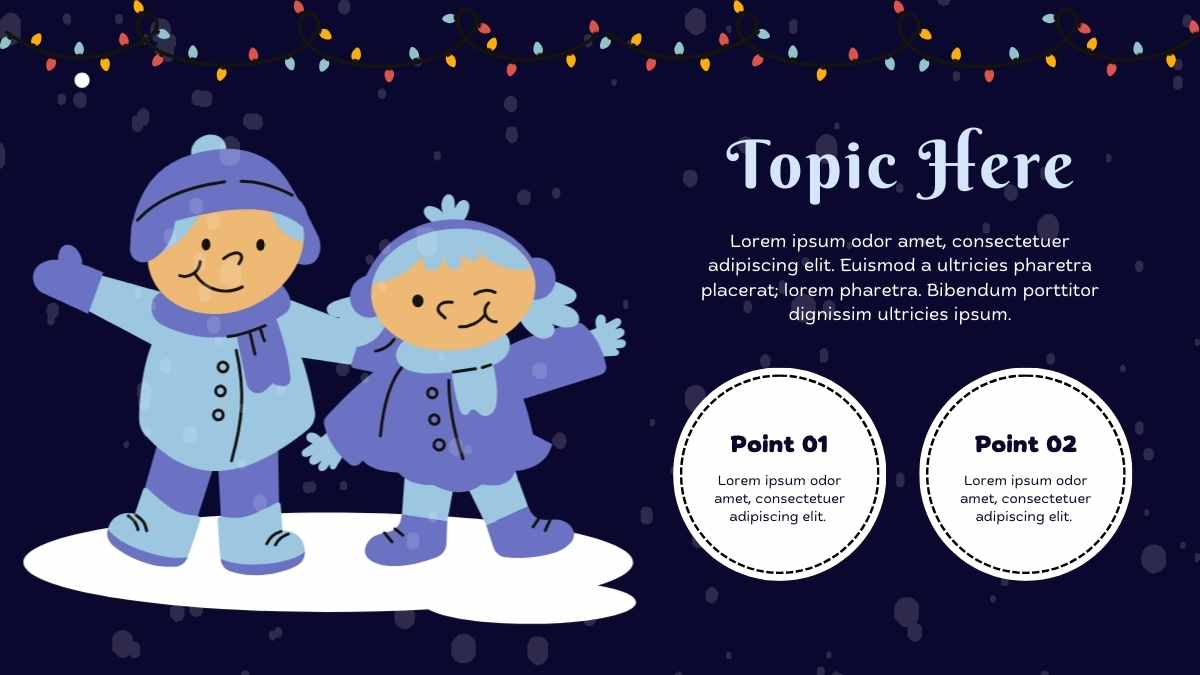 Winter Falling Snow Animation Background Slides - slide 9