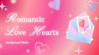 Y2K Romantic Love Hearts Background Slides 1