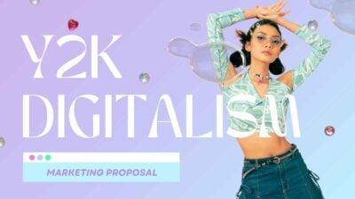 Proposal Pemasaran Digital Bergaya Y2K dengan Gradien Ungu