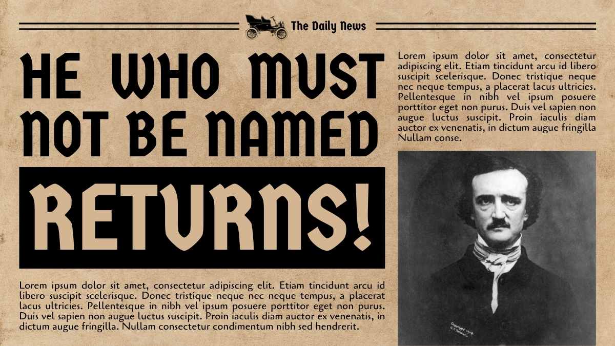 Vintage Newspaper Style Newsletter Slides - slide 4