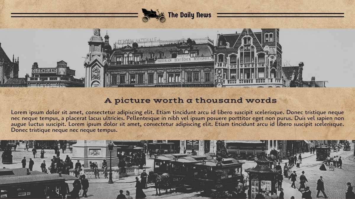 Vintage Newspaper Style Newsletter Slides - slide 8