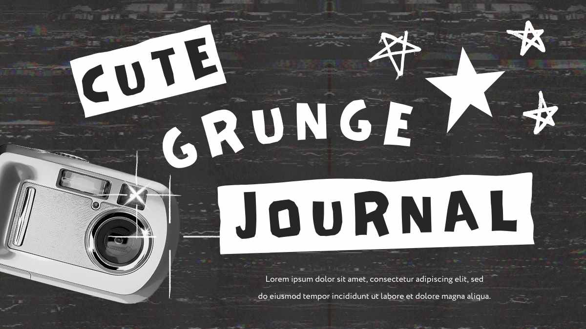 Plantillas de Diario Retro Grunge Y2K - diapositiva 1