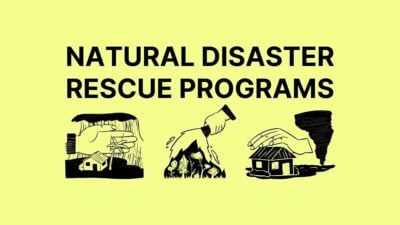 Programa de Resgate em Desastres Naturais Minimalista Amarelo Slides