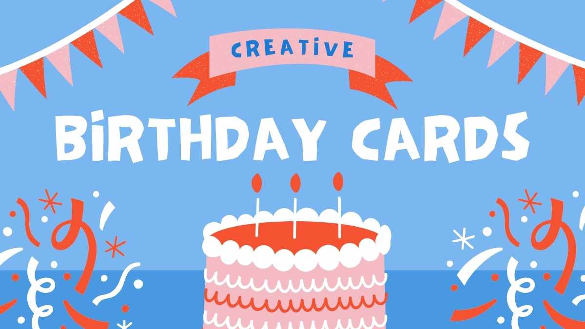 lllustrated Creative Birthday Cards Slides - slide 1