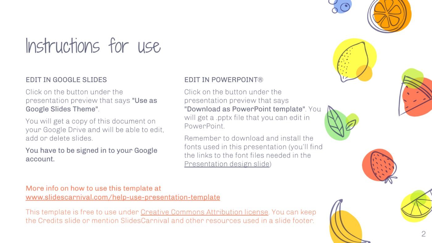 Free and customizable fruit templates