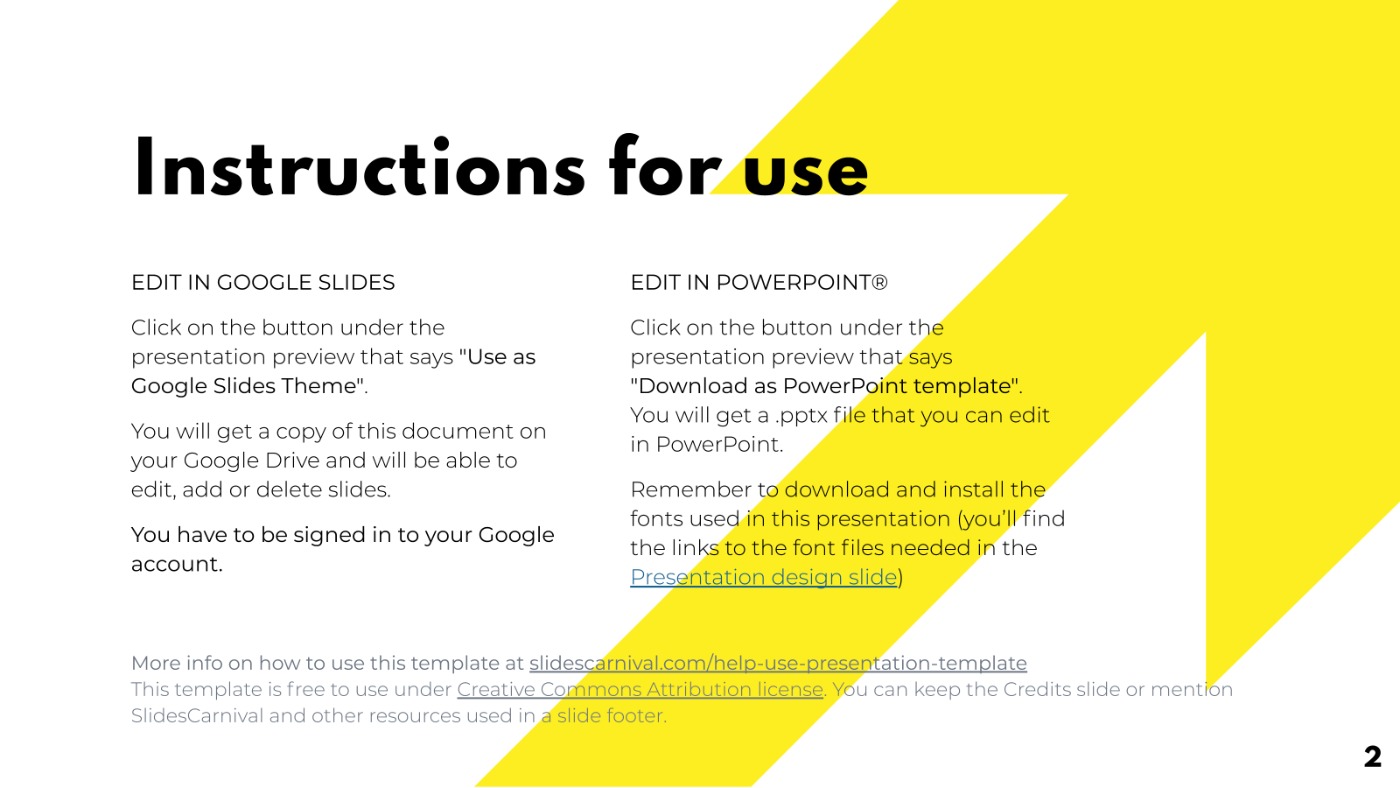 Download Yellow Arrow Free Powerpoint Template And Google Slides Theme